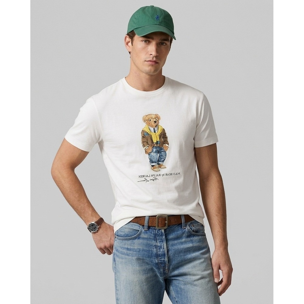 Polo Ralph Lauren Polo Bear T-Shirt Mens XXL Classic Fit Off-White NWT Preppy